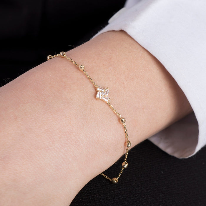 Elegant CZ Baguette Bracelet