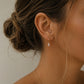 Marquise CZ Huggie Hoop Earrings