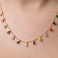 Multi Gemstone Station Necklace