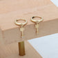 14K Solid Gold Huggie Hoop Earrings
