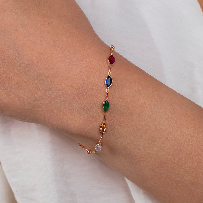 Gold Vermeil Gemstone Bracelet: