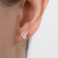 Trio Diamond CZ Stud Earrings