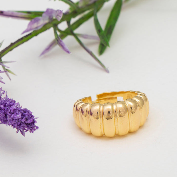 Chunky Croissant Dome Ring