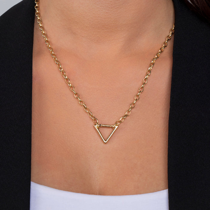 Chunky Gold Carabiner Lock Necklace