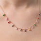 Multi Gemstone Station Necklace