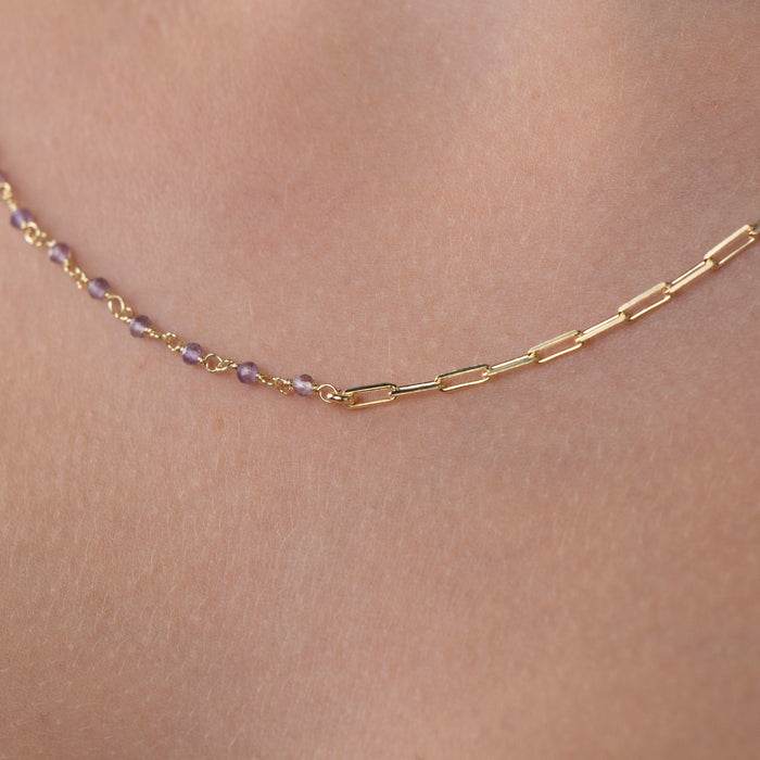 Dainty Amethyst Birthstone Necklace