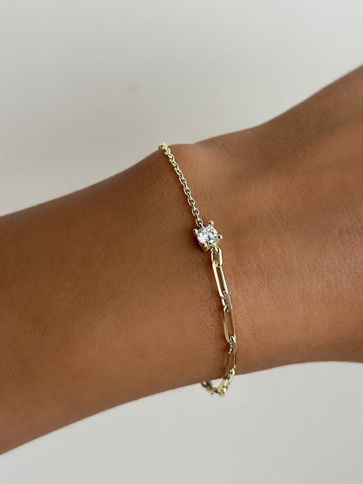 Delicate Diamond Charm Bracelet