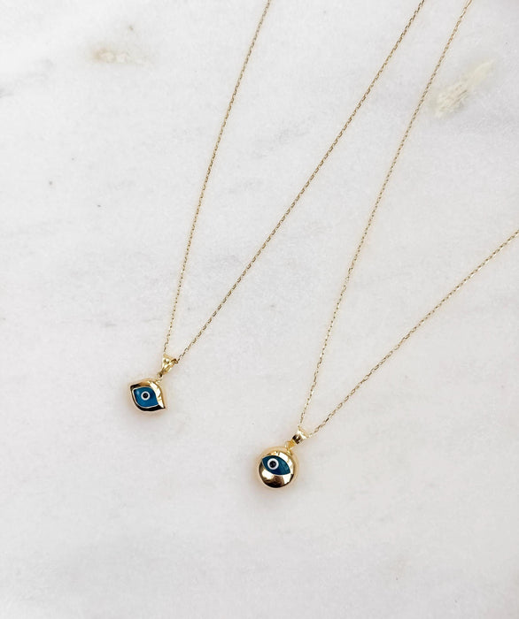 Delicate Gold Evil Eye Necklace