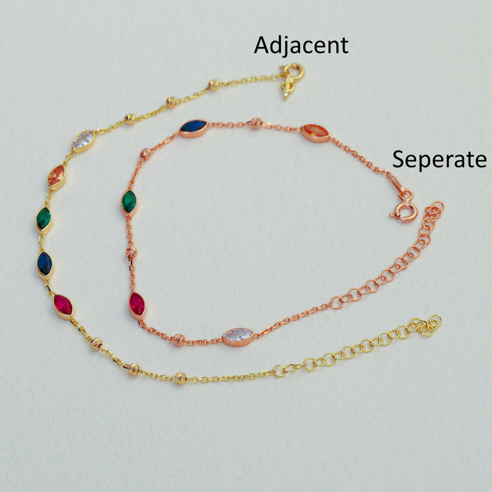 Gold Vermeil Gemstone Bracelet: