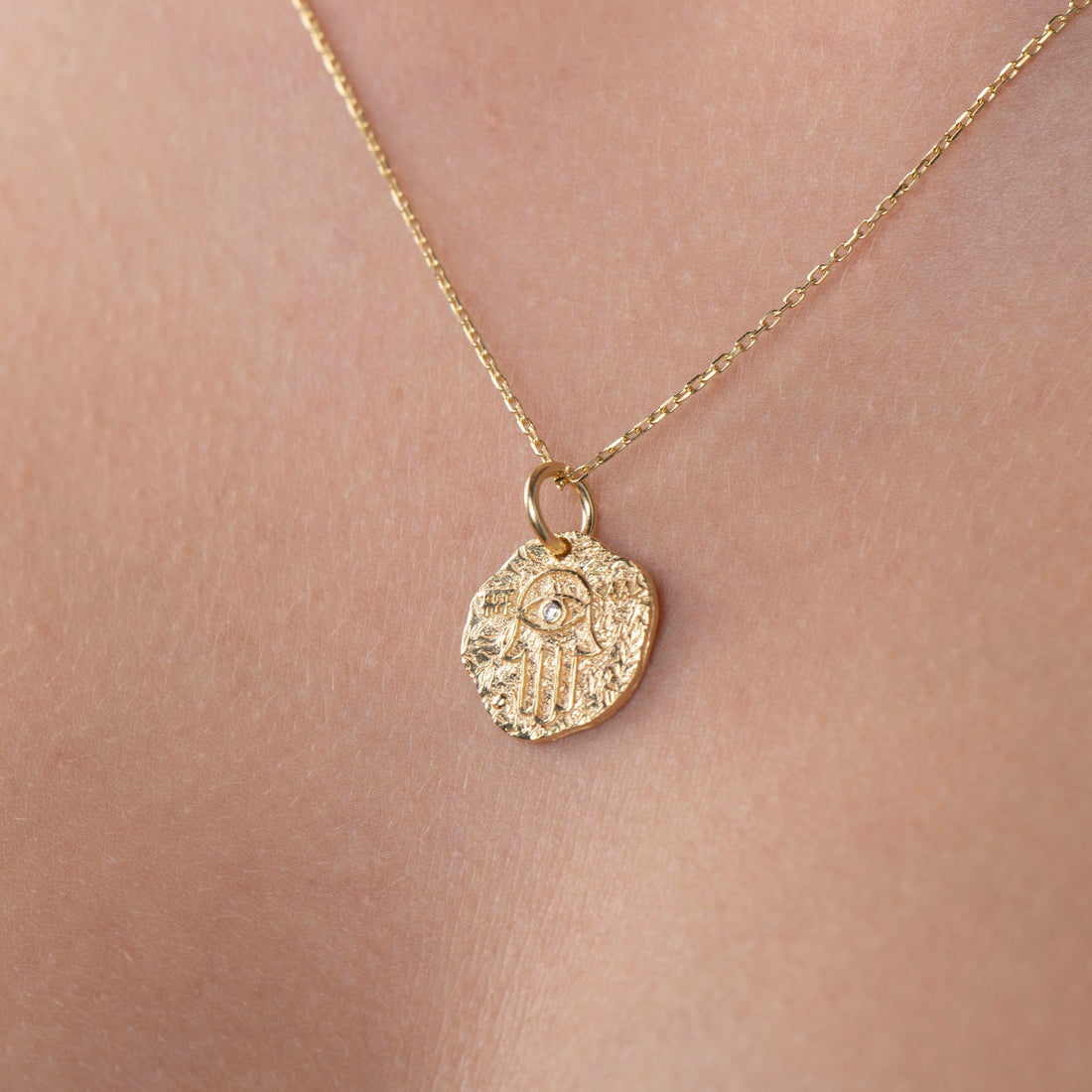 Gold Hamsa Necklace