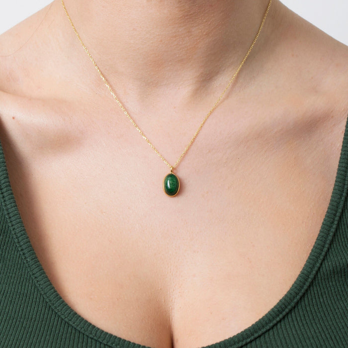Dainty Jade & Turquoise Necklace