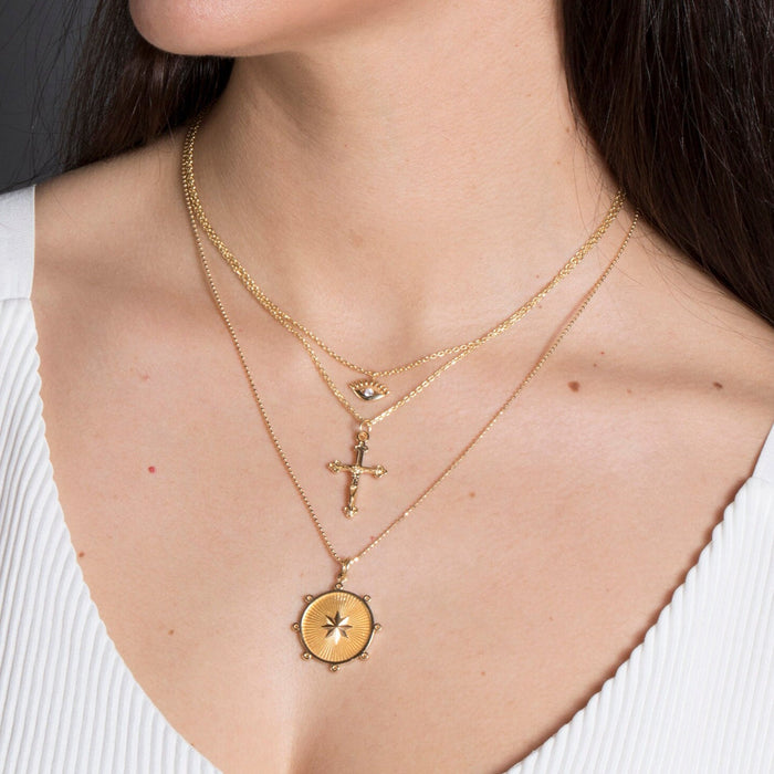 Gold Vermeil Crucifix Necklace