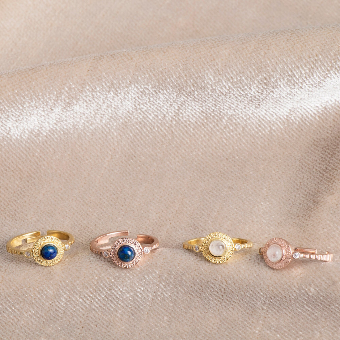 Moonstone & Lapis Lazuli Ring