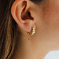 Vintage 14k Gold Chunky Croissant Hoop Earrings