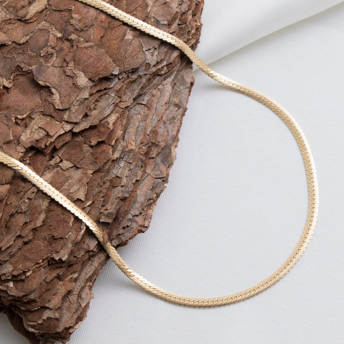 14k Gold Vermeil Curb Chain Necklace
