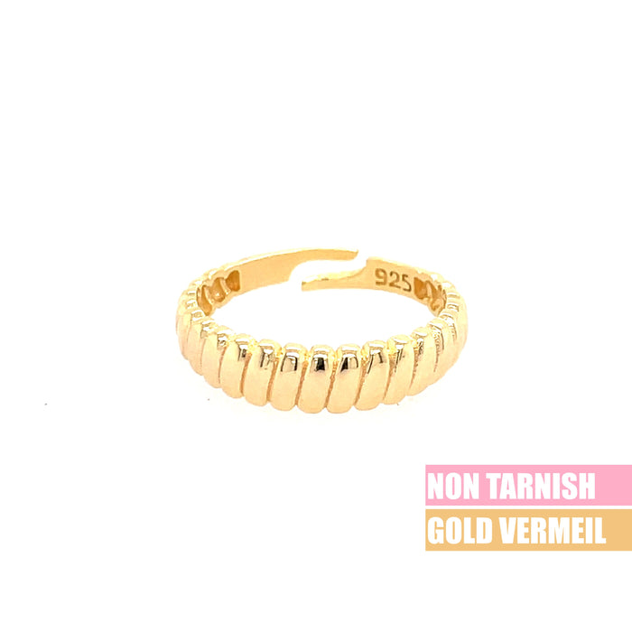Gold Croissant Dome Ring