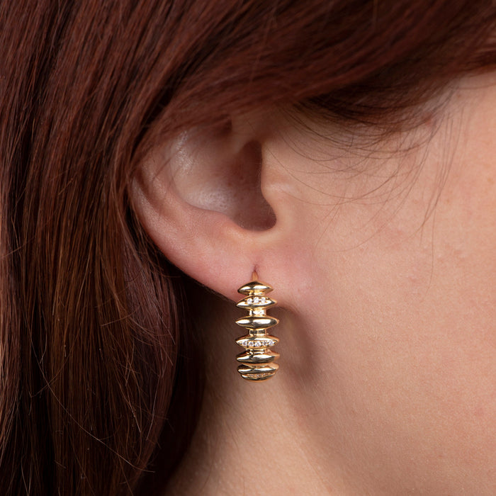 Gold Huggie Hoop Earrings