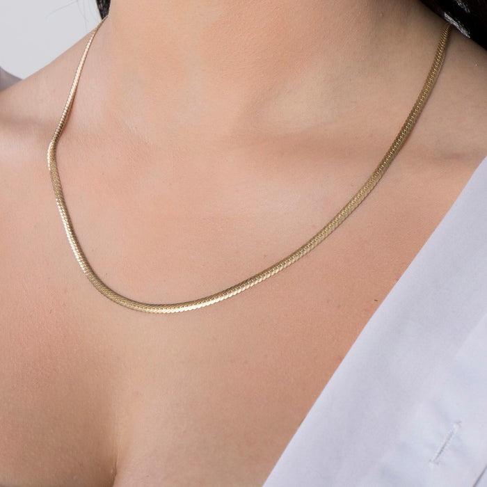 14k Gold Vermeil Curb Chain Necklace