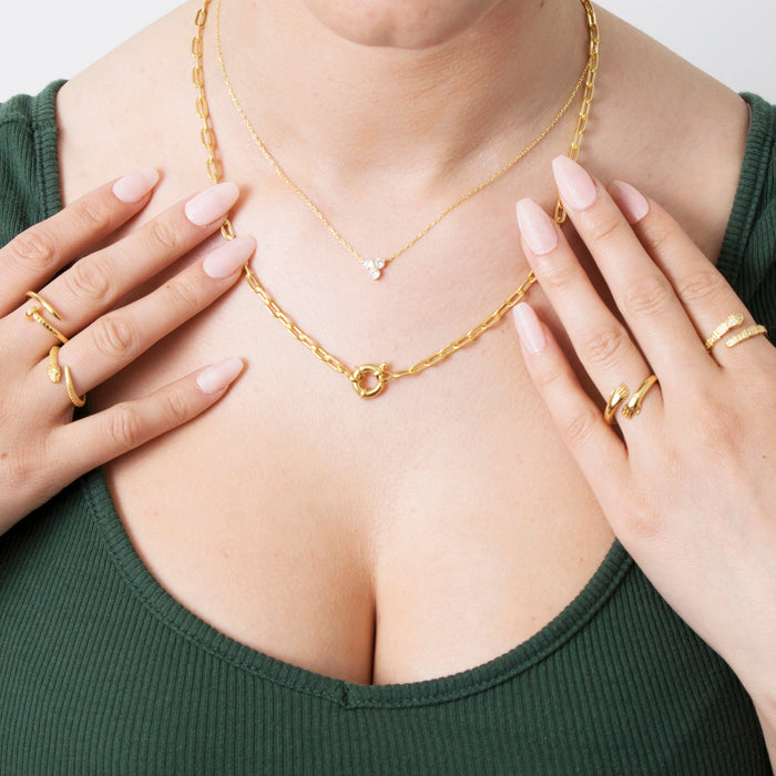 Dainty 14k Gold Snake Ring