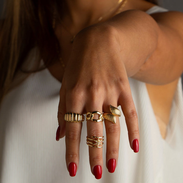 Chunky Croissant Dome Ring