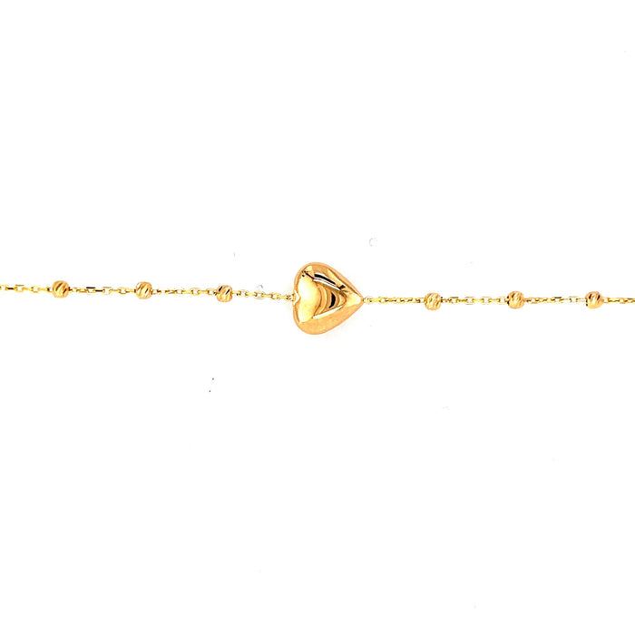 Delicate Gold Heart Bracelet