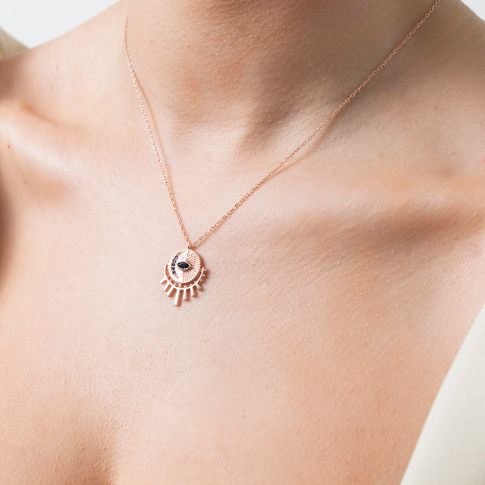 Evil Eye Sunburst Necklace