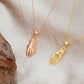 Gold Hand Amulet Necklace