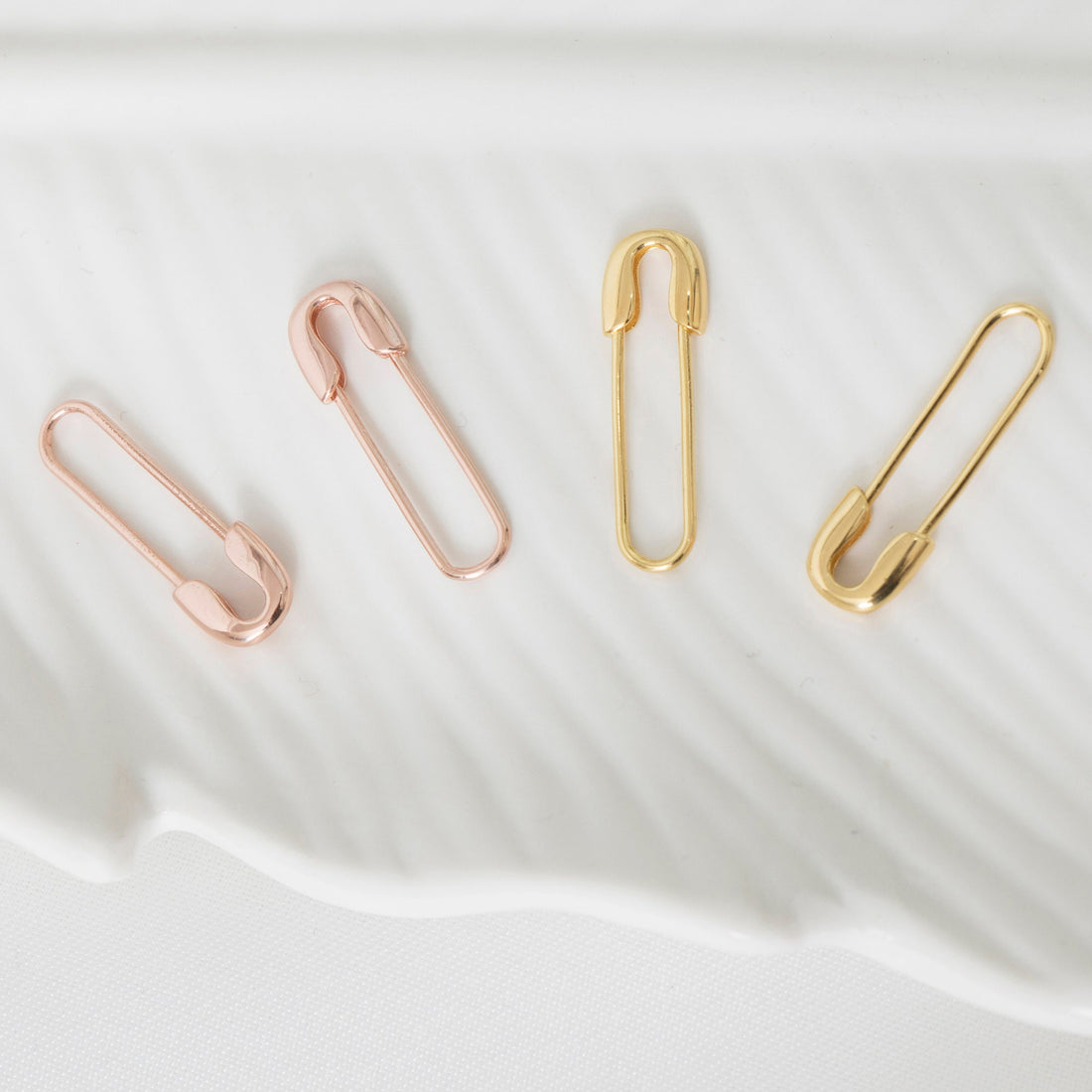 Safety Pin Hoop Earrings