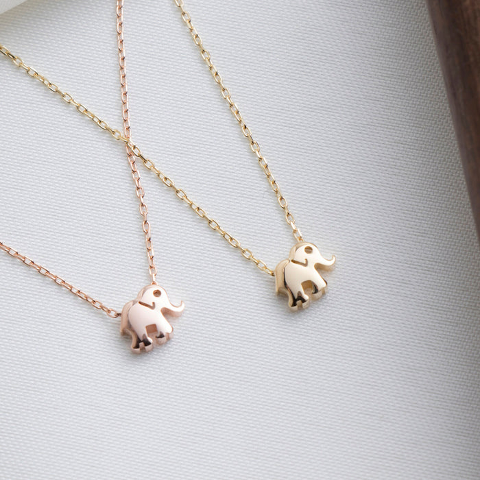 Gold Elephant Necklace