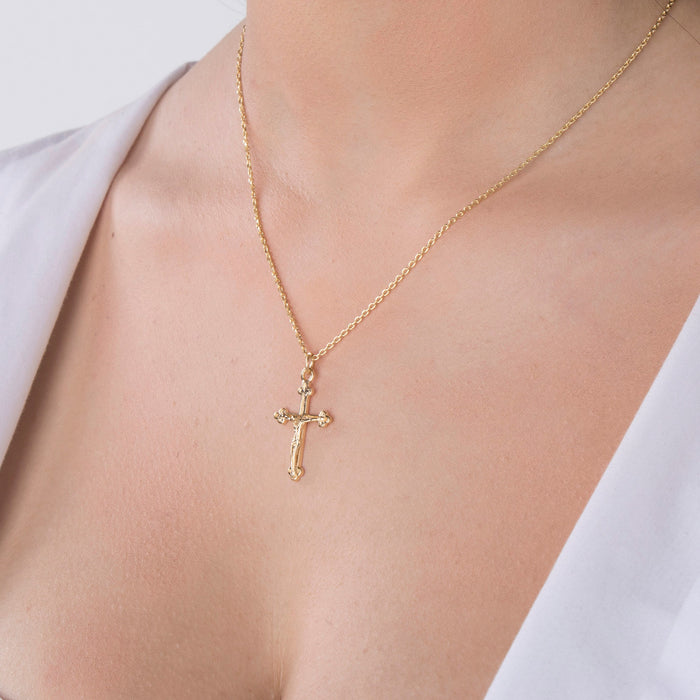 Gold Vermeil Crucifix Necklace