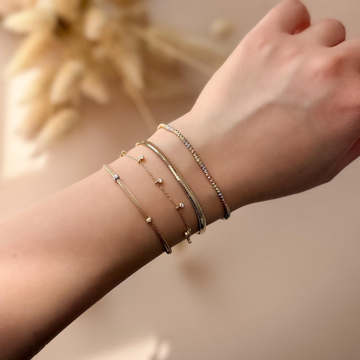 Delicate 14k Gold Ball Chain Bracelet