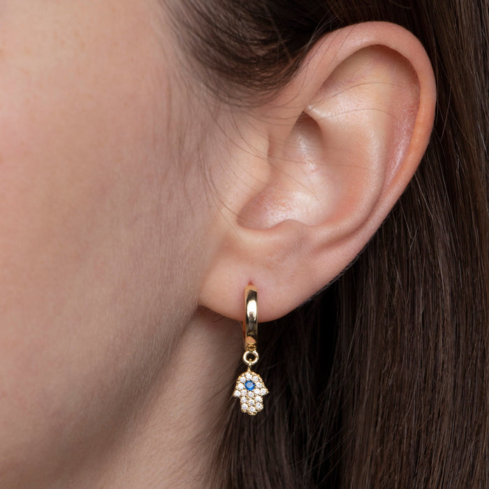 Delicate Hamsa Earrings