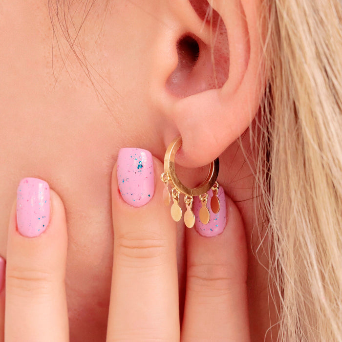 14k Gold Huggie Earrings