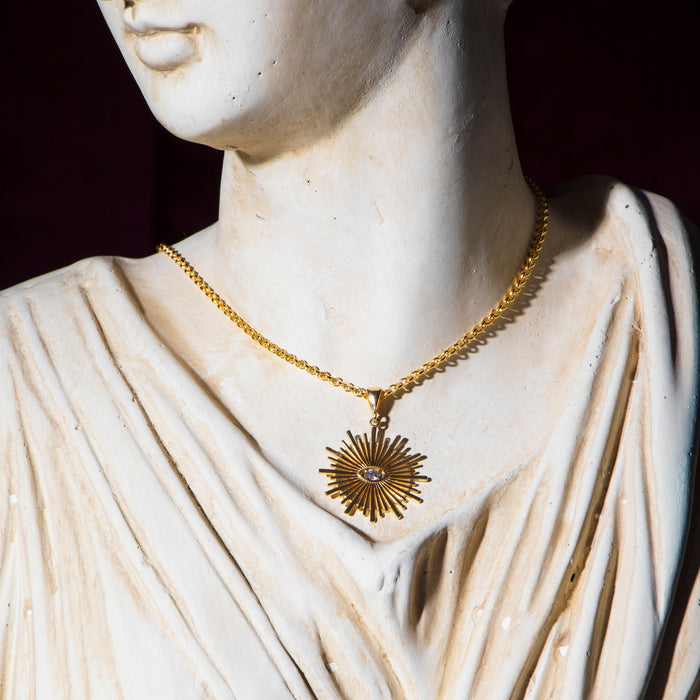Gold Sunburst Necklace