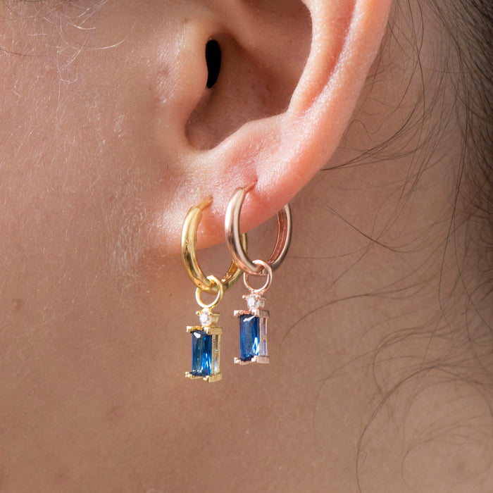Personalized Birthstone Huggie Hoop Earrings