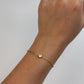 Paperclip Chain Bracelet with Solitaire Stone