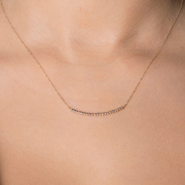 Elegant 14k Solid Gold Bar Necklace