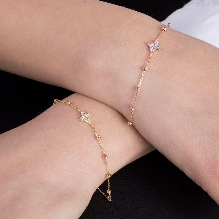 Elegant CZ Baguette Bracelet