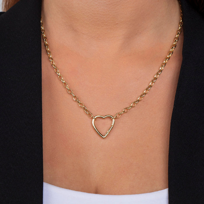 Chunky Gold Carabiner Lock Necklace