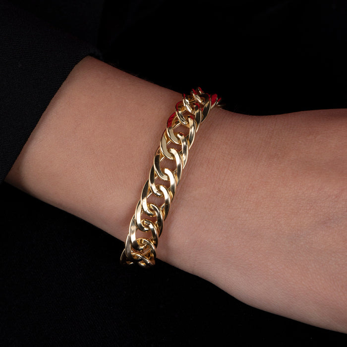 Elegant Chunky Gold Chain Bracelet