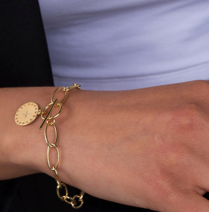 Gold Toggle North Star Bracelet