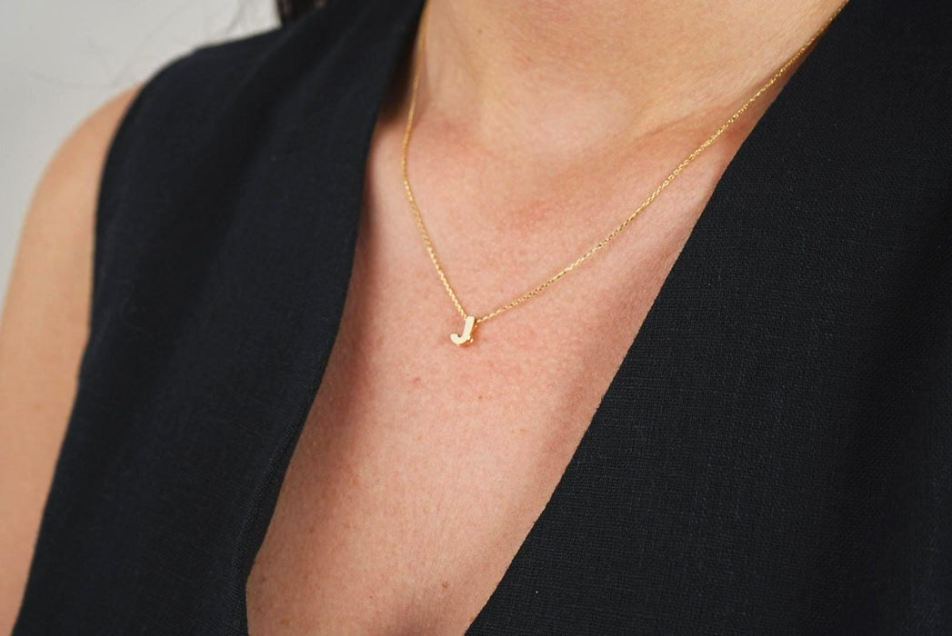 Personalized 14k Gold Initial Necklace
