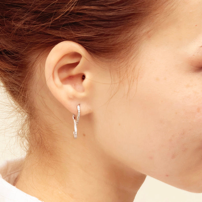 14K Solid Gold Infinity Hoop Earrings