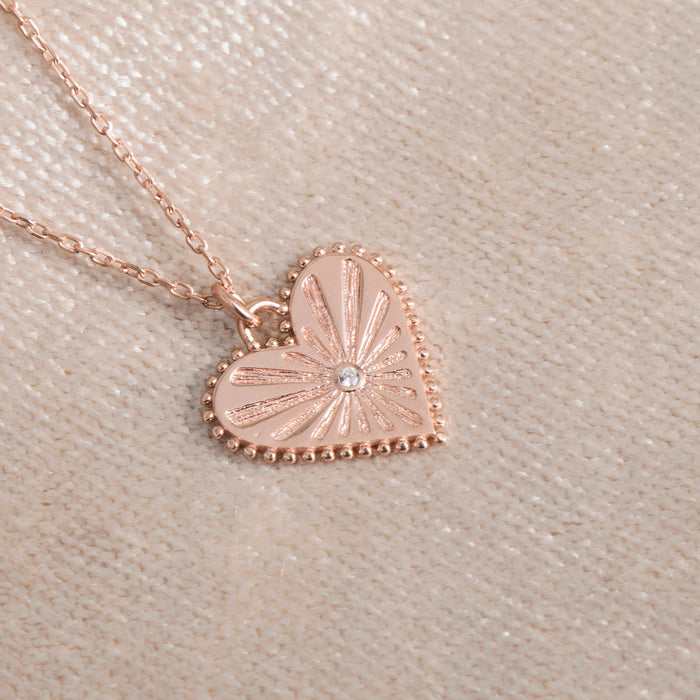 Dainty 14k Gold Vermeil Heart Pendant Necklace