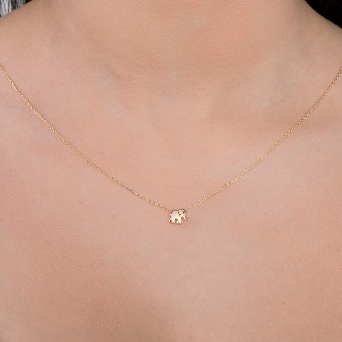 Gold Elephant Necklace