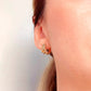 Vintage 14k Gold Chunky Croissant Hoop Earrings
