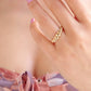 14k Solid Gold Croissant Dome Ring