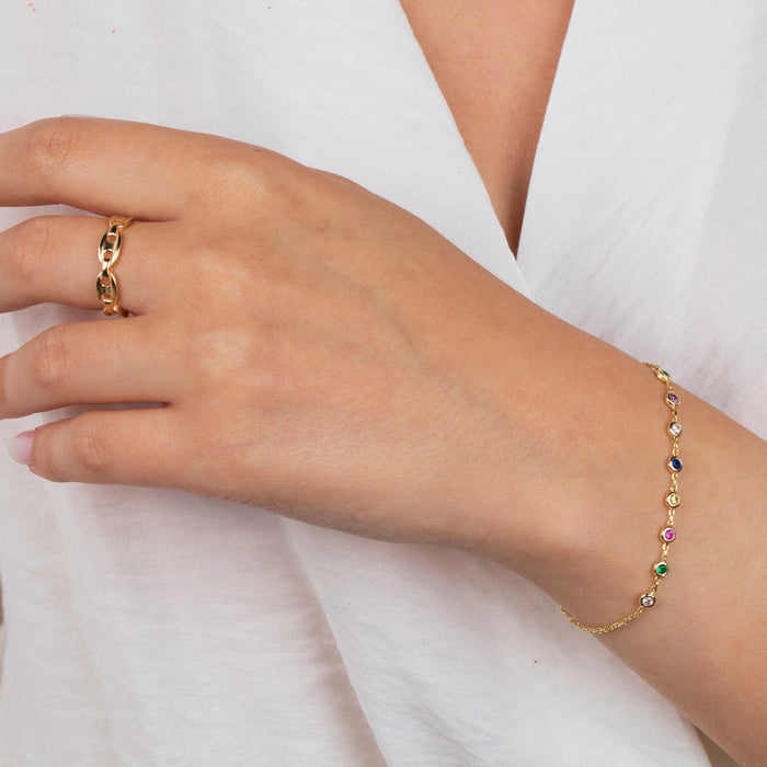 14k Gold Vermeil Chain Ring