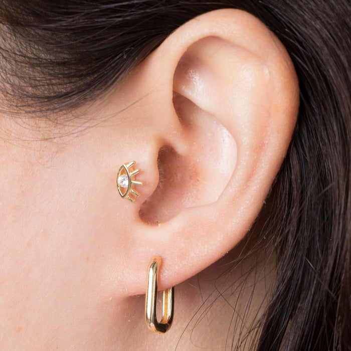 Miniature Gold Piercing Earrings