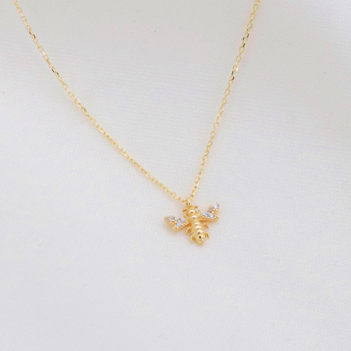 14k Gold Honey Bee Pendant